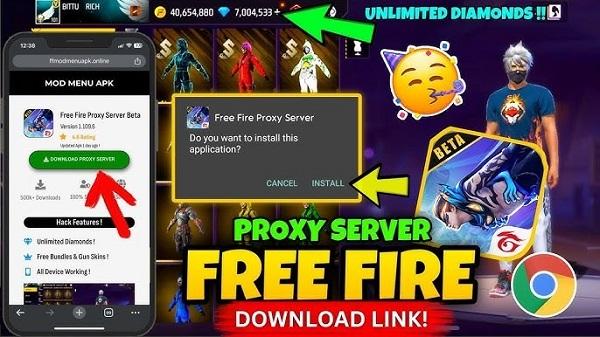 proxy server free fire for android
